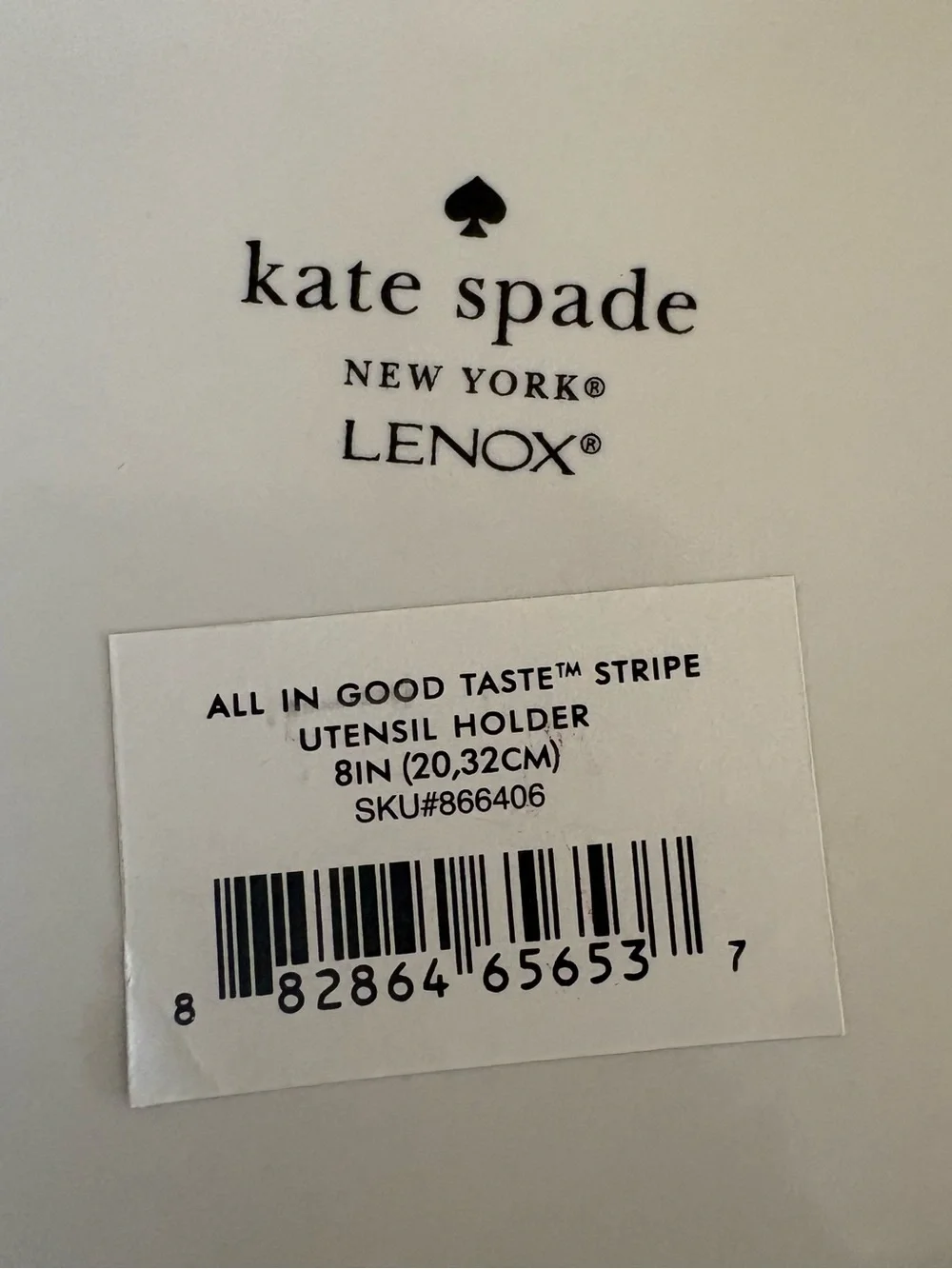 Kate Spade Lenox All in Good Taste Stripe Utensil Holder